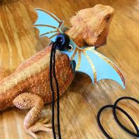 Correa Ajustable para Reptiles Diseño de Alas de Batido Cuerda de Tracción de Cuero Suave - details 8