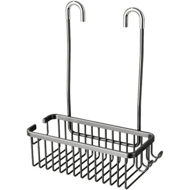Cesta de Ducha con colgador, Grifo de Ducha de baño, cesta Colgante, estante de almacenamiento para la Organización de baño - 1