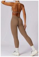 Sujetador Deportivo sin Costuras para Mujeres Encantador y Sexy Halter Bragas de Espalda Liberadas Lencería Sólida Top Femenino Belleza Espalda Inalámbrico Talla Única - details 24
