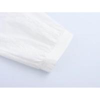 mujer Primavera 2025, moda, camisa bordada con agujeros, botón frontal, manga larga, cuello en V, blusa blanca, blusas 2025, moda, agujeros, botón, manga, cuello en V, blusa, - details 6