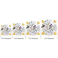 Pendientes de diamantes de moissanita de oro auténtico 18K originales regalo delicado para mujer joyería fina hechos en China - details 0
