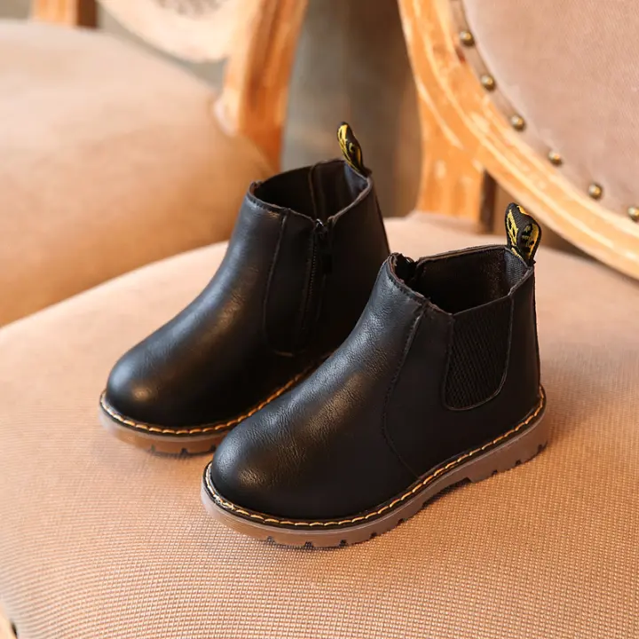 Botas de goma cálidas para niño y niña, botas clásicas de moda, estilo británico, 21-36 - 1