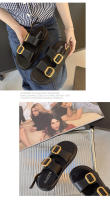 Sandalias de plataforma con suela gruesa, casuales, de verano, con doble fila de hebilla metálica para mujer - details 13