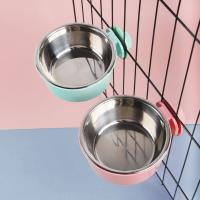Bol para Perros de Acero Inoxidable Anti-golpes, Montable en la Jaula Doble Propósito para Mascotas - details 1