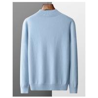 Otoño/Invierno nuevo suéter de cachemira para hombres jersey listo para usar de primera línea suéter Casual de medio cuello alto camisa de punto de lana pura - details 9