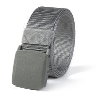 Cinturón ajustable para hombre, hebilla de plástico de nailon de lona, adecuado para deportes al aire libre, 125cm - details 11