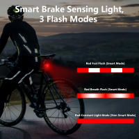 Luz de Freno Inteligente para Bicicleta Alarma Antirrobo Inalámbrica Carga USB Impermeable - details 0