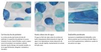 Cortina de Ducha, Cortinas de Baño Poliester Lavable, Cortina Bañera Secado Rápido con Ganchos, Patrón de Burbujas Azul - details 1