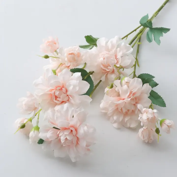 Flor de peonía Artificial de 63cm, rama de flor de peonía de seda elegante de plástico hecha a mano, 5 tenedores, flor falsa, decoración para el hogar y el jardín - 1