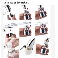 Grifo de cocina ajustable, burbujeador, boquilla de filtro de agua, conector adaptador de grifo flexible, aireador, accesorios de lavado - details 7
