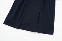 TRAFZA-Chaqueta larga de temperamento Retro para mujer, cortavientos elegante con cinturón, abrigo suelto de doble botonadura, moda de otoño - details 8