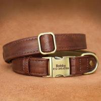 perro personalizado, collares cuero PU personalizados perros, Collar identificación de mascotas acolchado suave para perros - details 7