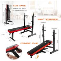 Banco de Musculación Plegable Ajustable Soporte de Barras para Mano a Mano y Estación de Dips - details 3