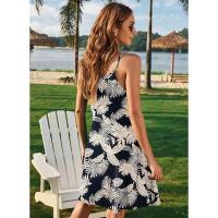 2025 Europa hermosa mujer verano delgado hombro botón cuello en V blusa de playa casual con vestido de bolsillo - details 26