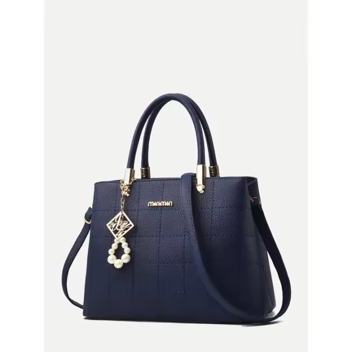 Bolso de mano de gran capacidad con hilo bordado a la moda, bolso cruzado informal sencillo para ir al trabajo, mochila de lujo de alta gama - 1