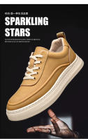 Primavera nuevos zapatos casuales de tablero para hombres transpirables cómodos zapatos versátiles de moda para hombres versión coreana amarilla de zapatos de moda de lujo ligero - details 15