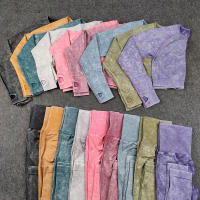Conjunto de mallas de yoga sin costuras para mujer, ropa deportiva, para entrenamiento, gimnasio, ropa deportiva - details 1
