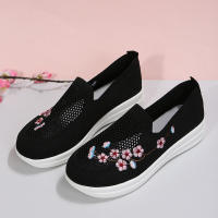 Zapatillas de deporte de malla transpirable para mujer, zapatos cómodos con flores, suaves y sólidos, a la moda, ligeros, 2022 - details 8
