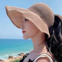 Sombrero de Sol de Verano a la Moda Sombrero de Playa de Paja con Borla para Mujeres - details 8