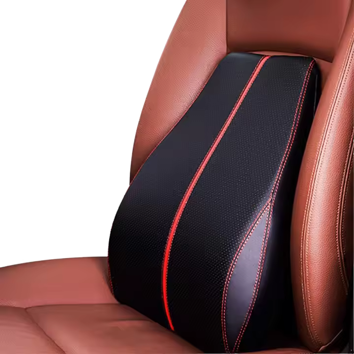 Cojín para silla de coche familiar (negro y rojo, cojín lumbar) - 1
