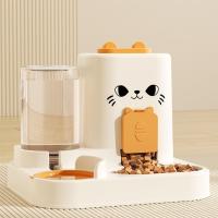Máquina de alimentación de comida para gatos 2 en 1, dispensador de agua para mascotas con separación en seco y húmedo a prueba de fugas, desmontable con fuente de agua - details 11