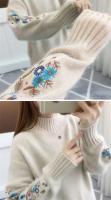 Suéter de mujer 2025 nuevo Otoño Invierno medio cuello alto de manga larga jersey de mujer suéter Casual tejido mujer suéter - details 4