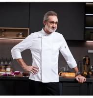 Servicio de comida, traje de cocina, uniforme de chef, chaquetas de cocinero para restaurante, panadería, cafetería, camarero, camarera, camisas de trabajo - details 14