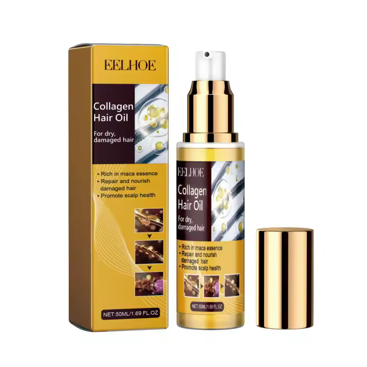 El aceite esencial para el cuidado del colágeno repara la bifurcación, mejora la calidad, hidrata y suaviza la esencia del cabello - 1
