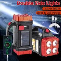 Luz LED Solar multifuncional para acampar, linterna recargable portátil brillante, adecuada para senderismo y acampada al aire libre - details 0
