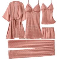 Conjunto de mujer y encaje, pijama de verano con pantalón, ropa casual para el hogar, bata estilo kimono, PJS - details 34