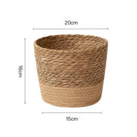 Cesta de maceta tejida Natural, maceta multifuncional para jardín, sala de estar, dormitorio, balcón - details 4