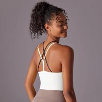 Ropa interior deportiva de realce para mujer, sujetador de Yoga para Fitness, gimnasio, entrenamiento, correr, camiseta sin mang - details 17