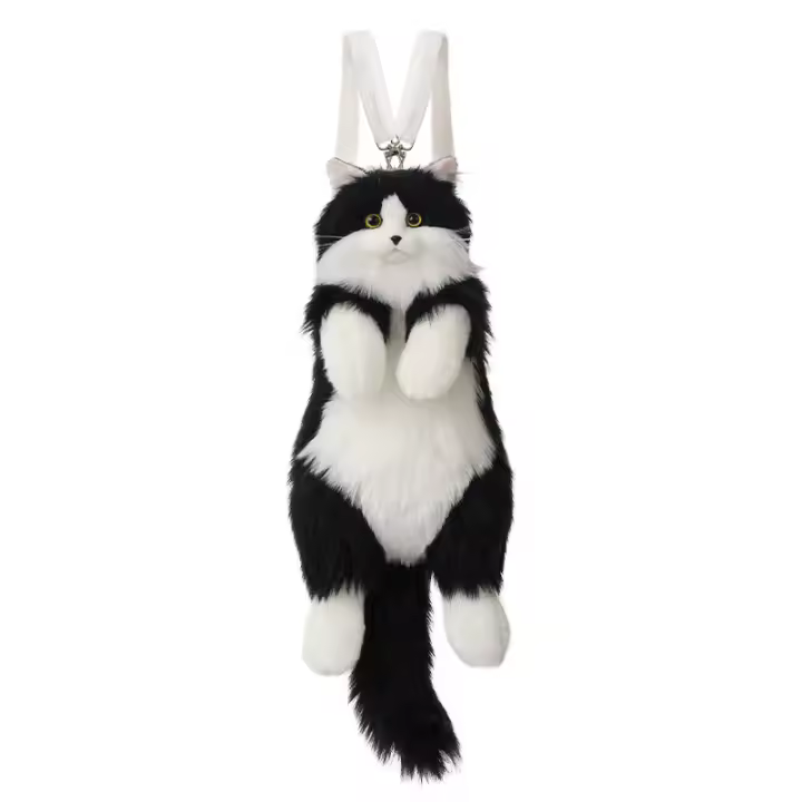 Nueva muñeca de celebridad de Internet Linda muñeca de gato de vaca juguete de peluche simulación de bolsa de gato muñeca - 1