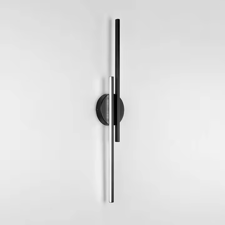 Aplique LED de Aluminio para Pared Moderno Negro 16W - GOECO - 3000K/6500K Luz Blanca Cálida/Blanca Fría - 55*12 CM - Iluminación Interior Nórdica para Sala de estar, Escalera, Pasillo, Dormitorio - 220V - 1