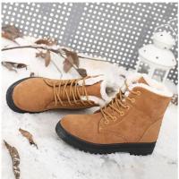 Botas de plataforma de felpa para mujer, zapatos planos para mantener el calor, invierno - details 15
