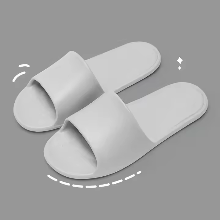 Zapatillas plegables suaves de EVA para mujer, sandalias de masaje para baño interior, portátiles, de viaje, Unisex, de secado rápido, antideslizantes, planas para el hogar - 1