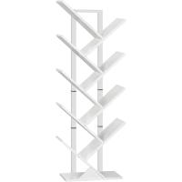 Estantería de Libros 9 Niveles, Estantes de Almacenamento, Forma de Árbol, Resistente y Duradera, Ahorro de Espacio, para CD, revistas, Libros, Sala de Estar, Blanco EWT08SJ01G1 - details 0