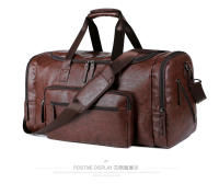 Bolsa de viaje, viaje de viaje de negocios de gran capacidad, mochila de mensajero portátil de hombro, impermeable de cuero. - details 23