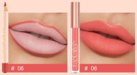 HANDAIYAN Lápiz Delineador de labios mate, taza antiadherente de larga duración, no se decolora, resistente al agua, terciopelo pigmentado, Kit de brillo de labios, Cosméticos de belleza, maquillaje Gif - details 10