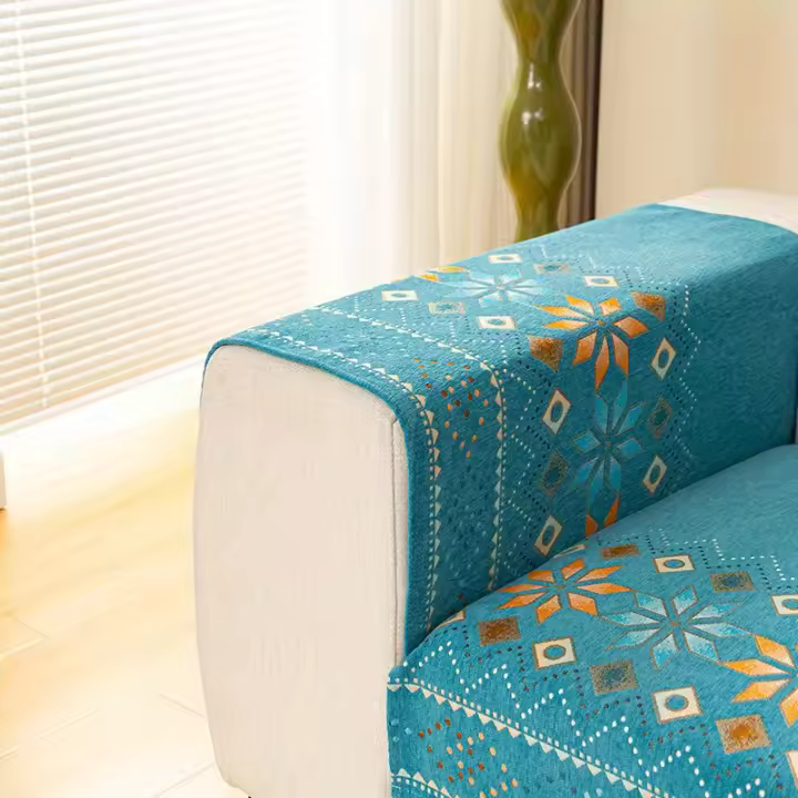 Funda de Sofá Boho Vibrante Resistente a Manchas, Antideslizante Versátil para Dormitorio, Oficina, Sala de Estar - 1
