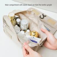 Bolsa de maquillaje de viaje de alta calidad, organizador de artículos de tocador impermeable, Neceser para mujer, bolsa de lavado con gancho para baño, bolsa de almacenamiento de maquillaje con gancho - details 4