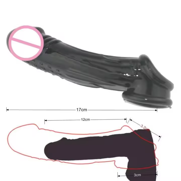 Empaque privado Condón Sexy Extendido Reutilizable Retraso Impotencia Erecciones Duraderas ED Anticonceptivo Punto G Funda de Dildo Real Masturbador Juguete Sexual para Hombres - 1