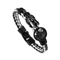 Nuevo cuero vintage lujoso hecho a mano de Guerrero Sparta, pulseras de mujer, joyas, regalos exquisitos, pulseras de hombre - details 27