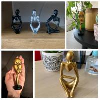 Estatuas abstractas de The Thinker, esculturas de Color arena, estatuilla de Yoga, decoración nórdica para sala de estar, decoración del hogar, adornos de escritorio Maison - details 1