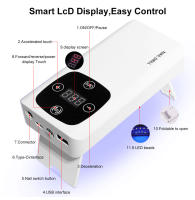 Taladro de Uñas Profesional 6 Brocas y Cinturón de Aburrimiento 45000 RPM con Pantalla LED - details 4