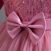 Vestido de Princesa Rosa de Esponja Primera Comunión Aniversario de Niño Fiesta de Boda - details 5
