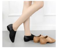 Zapatos de baile de Jazz de cuero genuino para niñas, zapatos de Jazz antideslizantes marrones y negros, zapatillas de baile para adultos, zapatos de Jazz de alta calidad - details 5