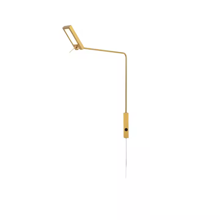 Lámpara de Pared Dimmable Sustavely Ajustable para Dormitorio, Oficina Luz de Pared Dorada Mate - 1