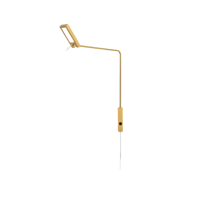 Lámpara de Pared Dimmable Sustavely Ajustable para Dormitorio, Oficina Luz de Pared Dorada Mate - 1