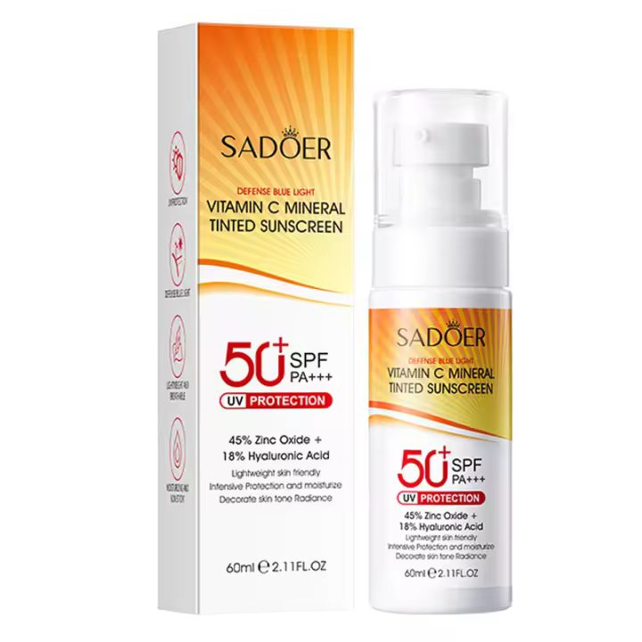 Protector solar SADOER Aislamiento de protector solar de color mineral con vitamina C - 1